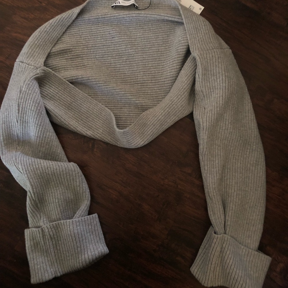 Zara arm warmer grey sweater